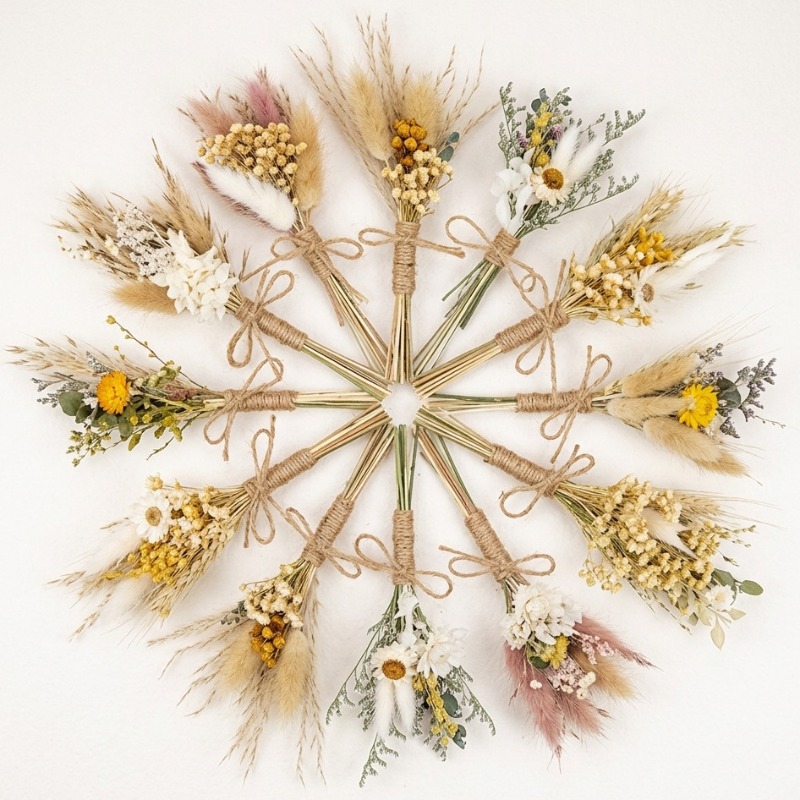 Mini Dried Flower Bouquet Natu - Dried Flower Bunch recension och pris