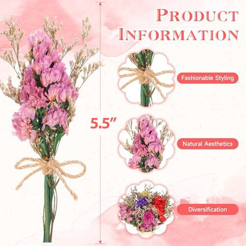 Mini Dried Flower Bouquet Natu - Dried Flower Bunch recension och pris